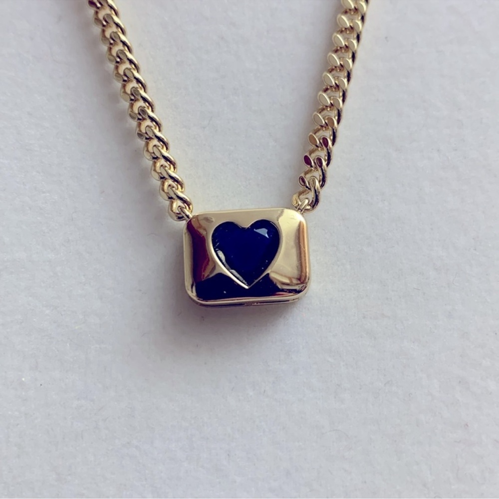14k Gold Plated Heart Pendant Necklace - Picture 4 of 6